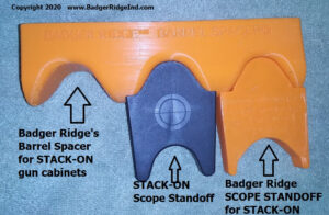 Badger Ridge Stack On Barrel Rest with Badger Ridge Stack On Scope Stand Off and original stand off