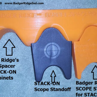 Badger Ridge Stack On Barrel Rest with Badger Ridge Stack On Scope Stand Off and original stand off