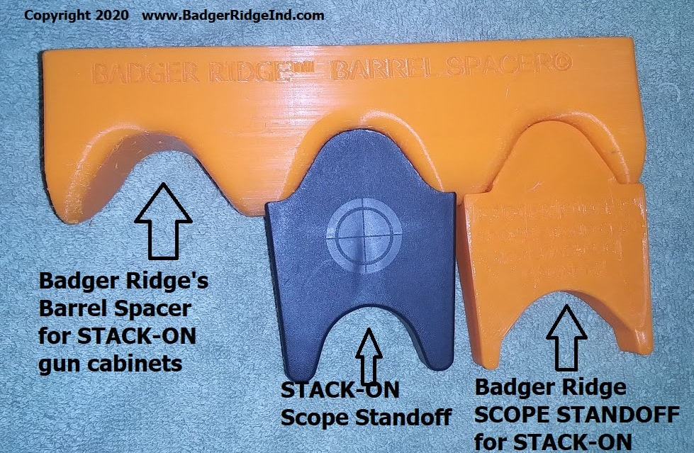 Badger Ridge Stack On Barrel Rest with Badger Ridge Stack On Scope Stand Off and original stand off