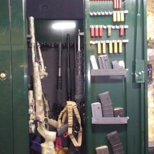 Modified stack on gun cabinet