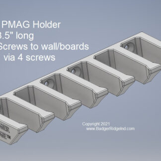 Wall mount AR15 6 Pmag holder