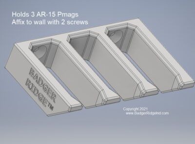 Wall mount 3 pmag holder