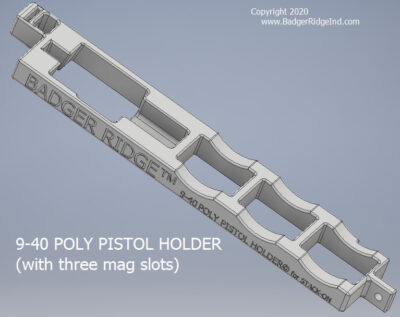 Poly 9mm 40 Call full sized pistol holder