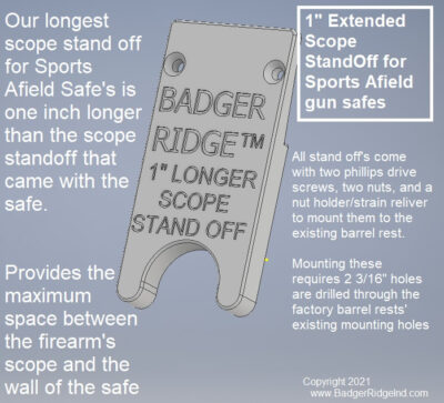 1 in longer scope stand off Sports Afield