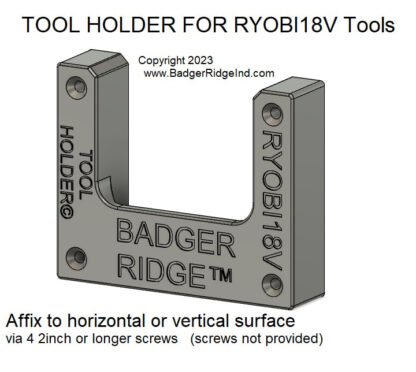Tool Holder for Ryobi 18V tools