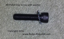 AR pistol grip screw with washer