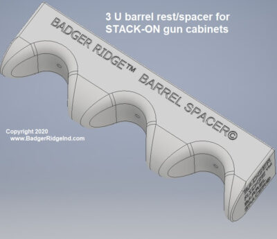 3U barrel spacer for Stack-on Cabinet