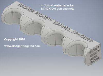 4U barrel spacer for Stack-on gun cabinet