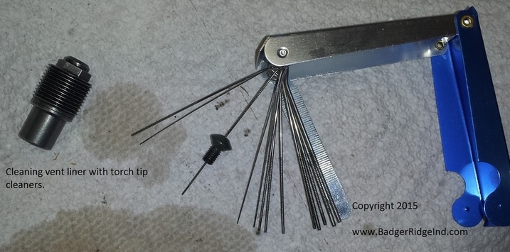 Cleaning vent liner with torch tip cleaners