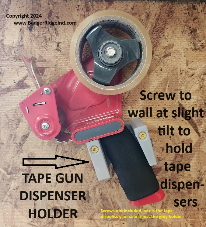 Tape Gun Dispenser Holder - Shown installed