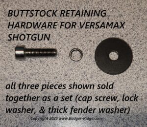 Buttstock retaining hardware for VersaMax shotgun