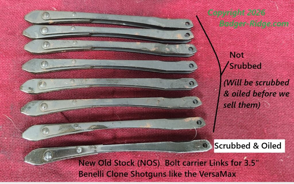NOS Benelli Bolt Carrier Links for VersaMax - before scrubbing 