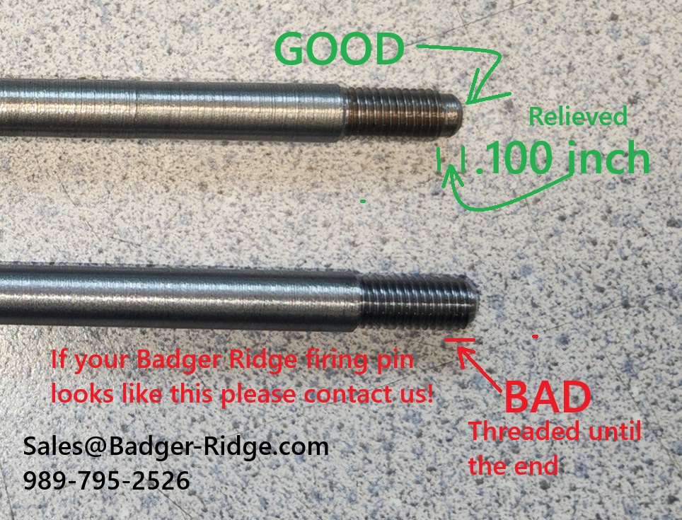 Bad firing pin threads