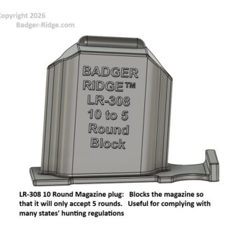 Plug to limit 10 round LR-308 Magazines to 5 rounds.