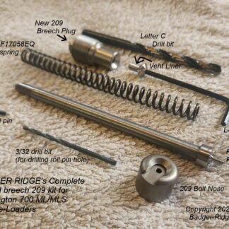 Badger Ridge's Complete 209 sealed breech kit for Remington 700 ML MLS muzzle loaders
