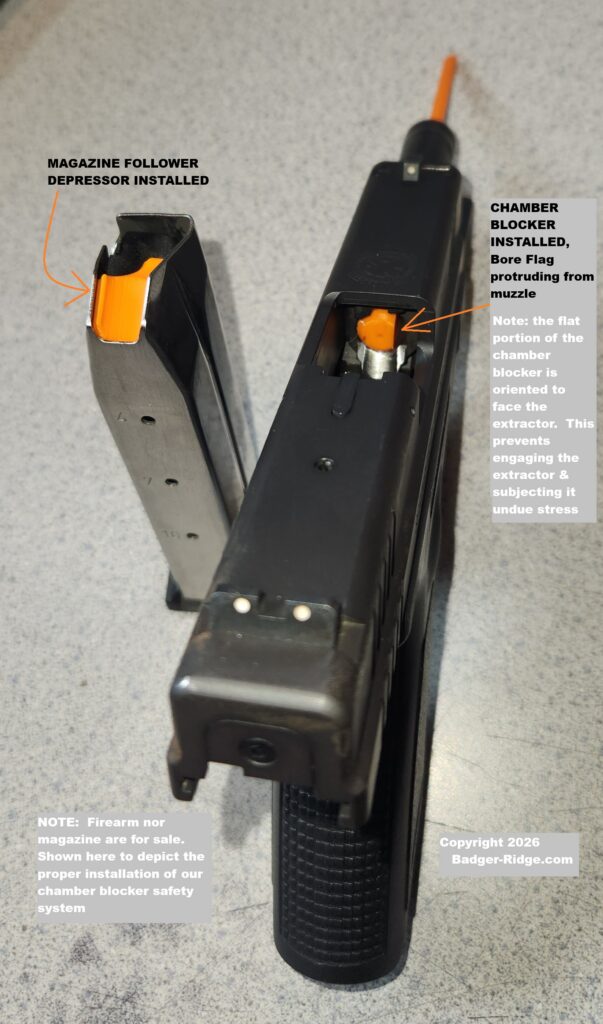 Badger Ridge chamber blocker safety system installed